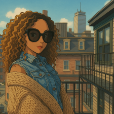 Ghibli style group photo